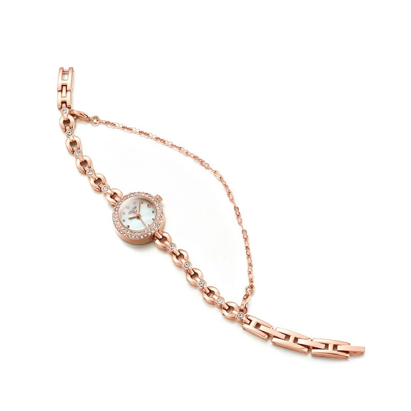 Beautiful Cute Bracelet Natural Shell Inlaid with Diamond Elegant Small Watch Women's Luxury Watch Women Gold Watches JA-1001 enlarge