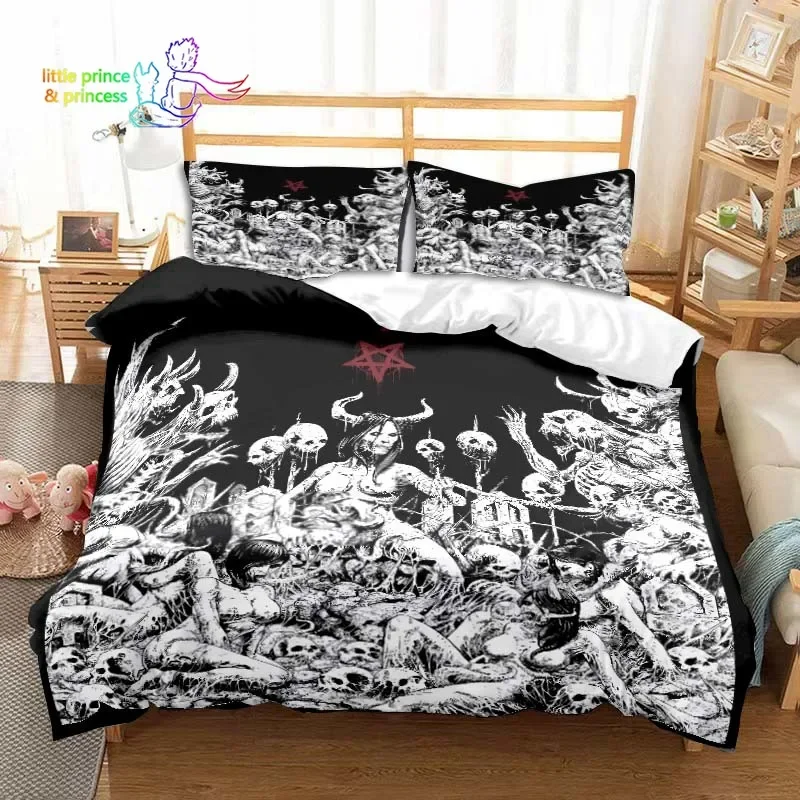 Комплект постельного белья злой сатанинской мантры одинарный полный