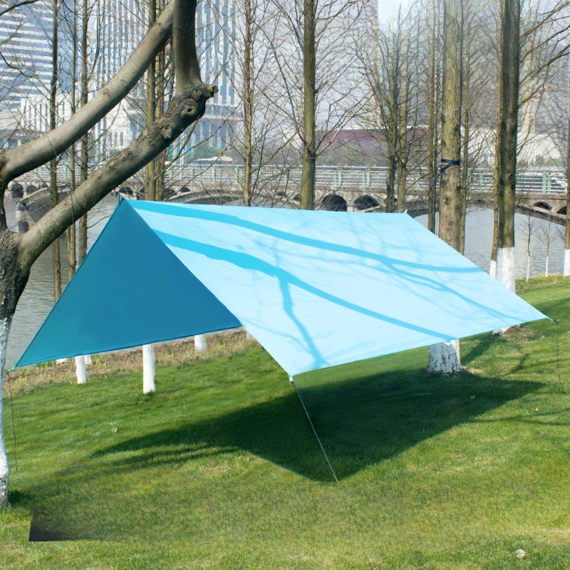 Coated With Silver, Sun Shading, Rain And Sun Protection, Simple Tent, Military Green, Black, Blue, Waterproof