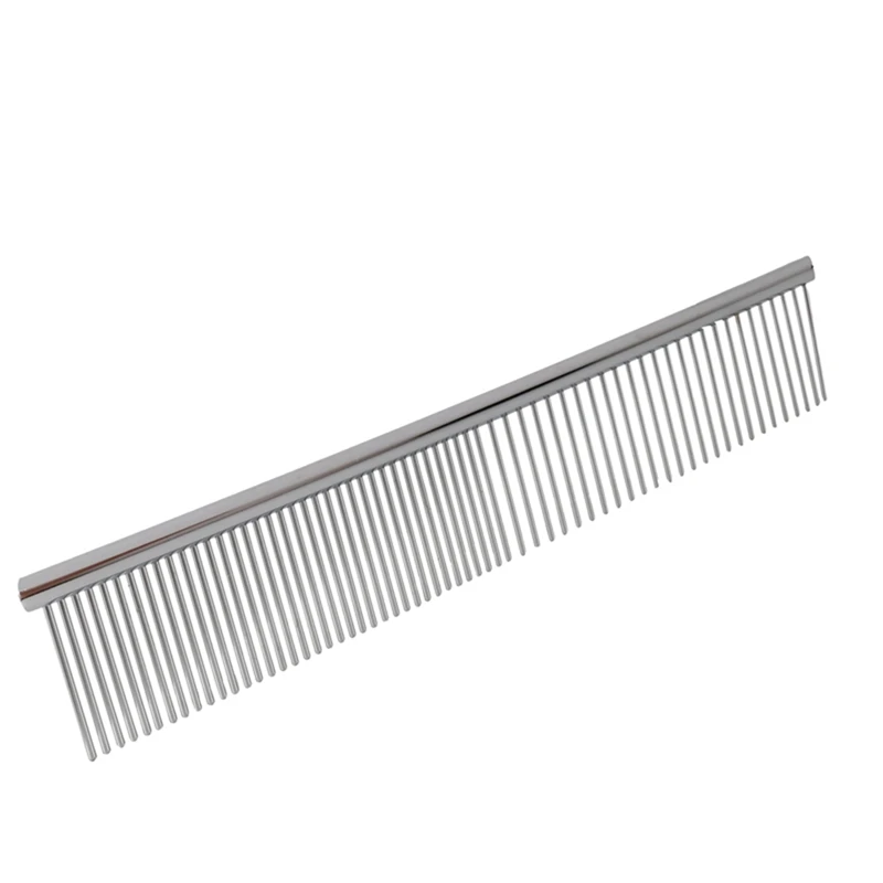 

3X Beauty Tool Metal Grooming Rake Comb Silver Tone For Pet Cat Dog