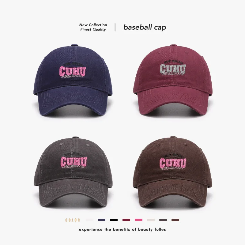 Baseball Cap for Women Outdoor Spring Summer Soft Top Washing for Men Sunscreen Hat Fashionable Letter Embroidered Cap