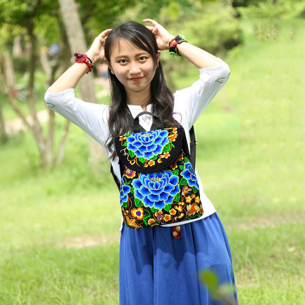 Модные рюкзаки в этническом стиле винтажная женская сумка с цветочной вышивкой