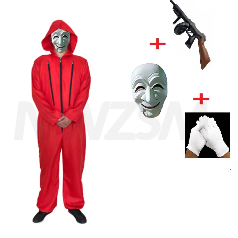 

Money Heist: Korea - Joint Economic Area Zone Costume Cosplay Halloween Party Costumes with Face Mask for kids adult
