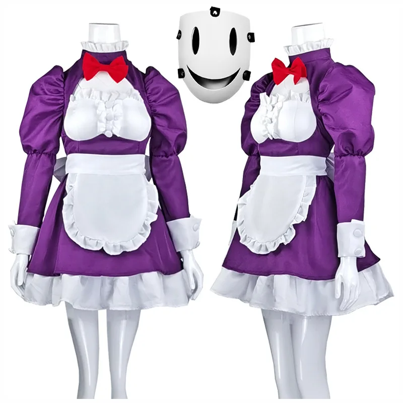 

Maid-fuku Kamen Cosplay Costume Anime High-Rise Invasion Cosplay Costume Tenkuu Shinpan Women Maid Outfits Halloween