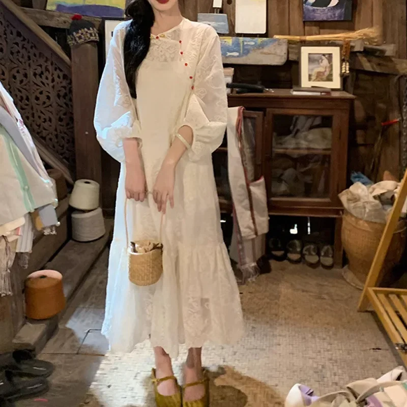 Yayun Sensibility Dress Design длинное платье с вышивкой в китайском стиле женское легендарное