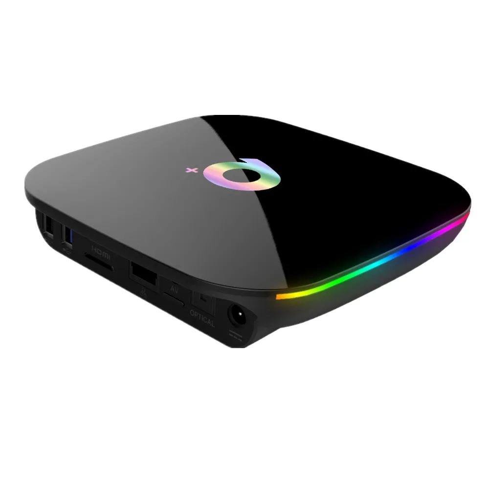 ТВ-приставка Q Plus Android 9 0 4 ядра + 32/64 ГБ USB3.0 6K 2 ГГц Wi-Fi |