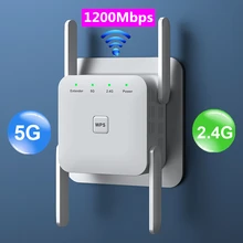 5G Wifi Repeater Wifi Range Extender 5Ghz Wifi Signal Amplifier Router Wi fi Booster 1200Mbps 5 Ghz Long Range Wi-Fi Repeater