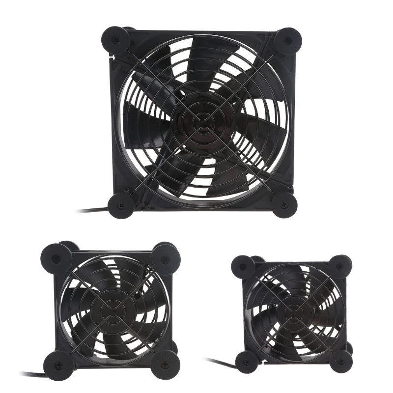 

Router Fans Heat sink Laptop PC Computer Cabinet Cooler Widely Application Quiet USB Router Fan Easy to Install Cooler P9JB