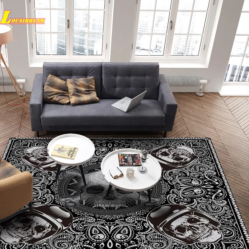 

Большой коврик с черепом на Хэллоуин для гостиной, ковер для гостиной, спальни, напольные коврики, ковер для спальни