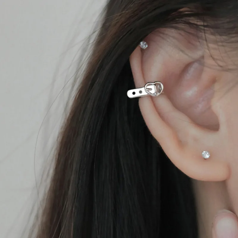 1 Сеть хрящ конха фальшивая без прокола манжетной серьги эркаф обертка камень нет женщин кристалл клип серьги.