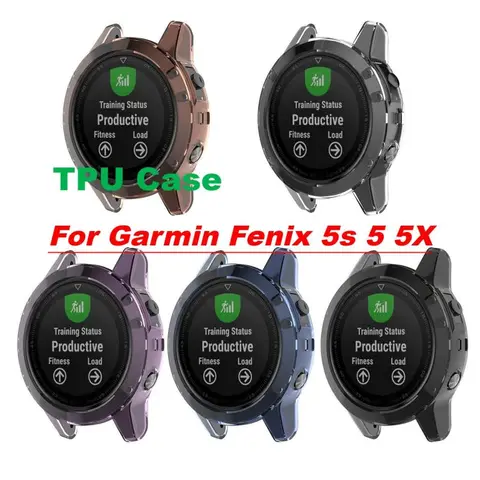 Чехол из ТПУ для Garmin Fenix 5X 5 5S Plus Smart Watch, мягкий силиконовый чехол-бампер, ремешок Fenix5, защитная рамка, аксессуары