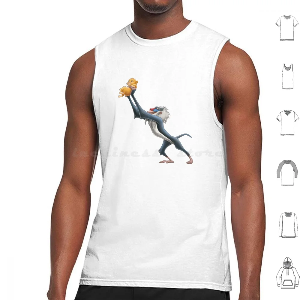 

Майка Rafiki And Simba с принтом, хлопковая майка с принтом, майка Simba Mufasa Scar Nala Pride Lion King 1 2 3 90S 1990S 80S 1980S