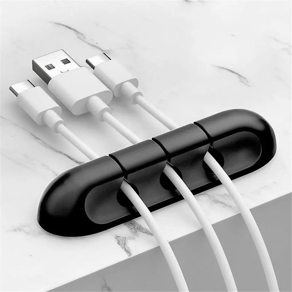 

Cable Organizer Silicone USB Cable Winder Desktop Tidy Management Clips Cable Holder for Mouse Headphone Wire Organizer Clips
