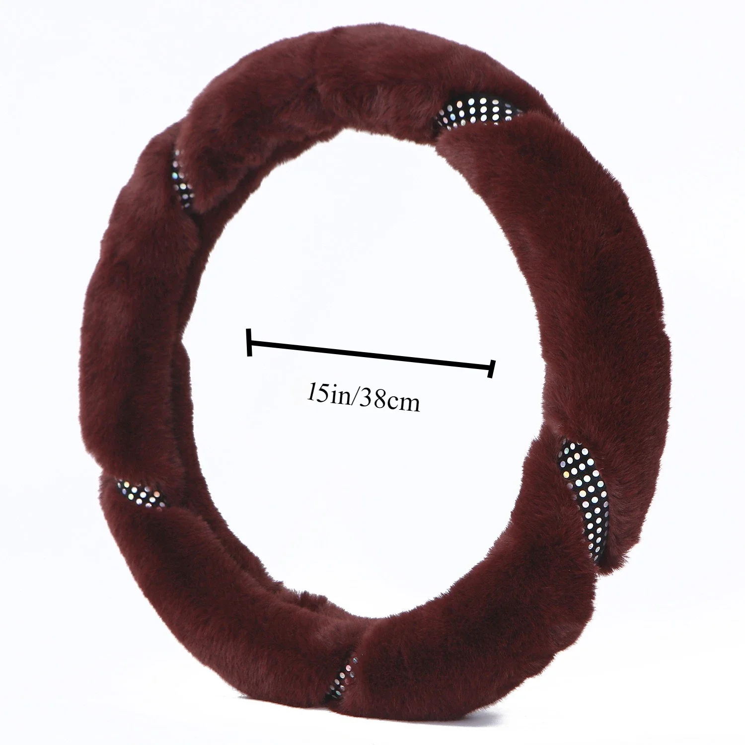 Роскошный плюшевый чехол на руль для женщин — мягкий с искусственными