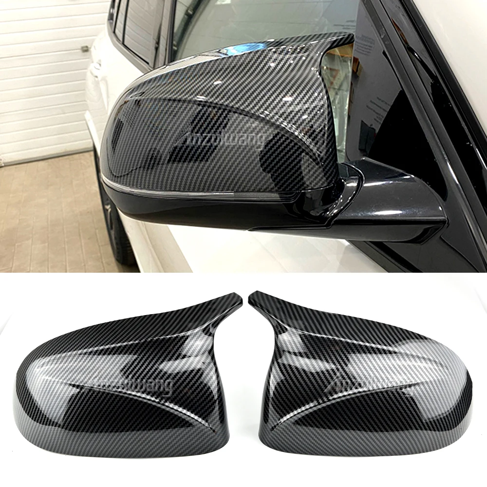 

Глянцевые черные карбоновые Чехлы для зеркал заднего вида, 2 шт., Замена корпуса для BMW X3 G01 X4 G02 X5 G05 X6 G06 X7 G07