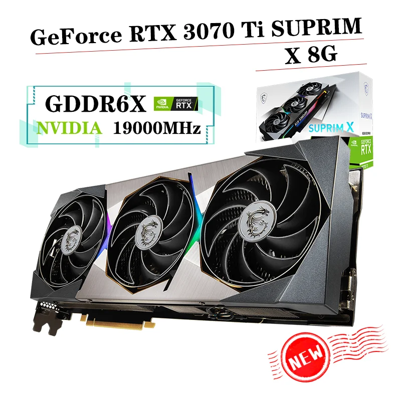 

GDDR6X MSI Video card GeForce RTX 3070 Ti SUPRIM X 8G Graphics 3070ti GDDR6X 256bit NVIDIA Desktop GPU rtx3070ti 19000MHz New