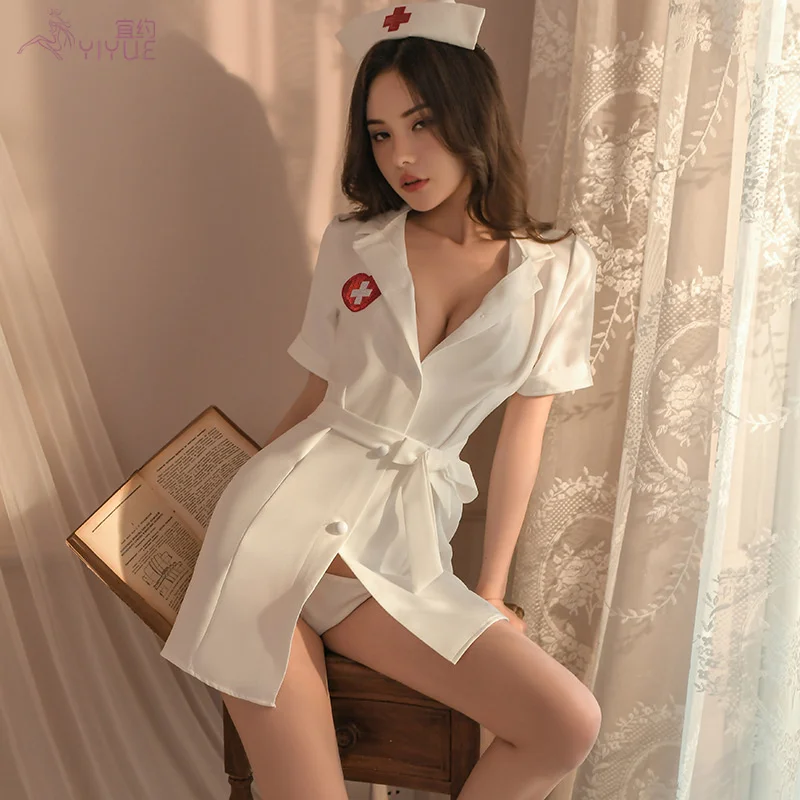 

Women Dress Cosplay Nurse Costume Adult Woman Disguise Summer Y2k Tops Sexy Body Lingerie Bodysuit Pajama Thong G-string Set