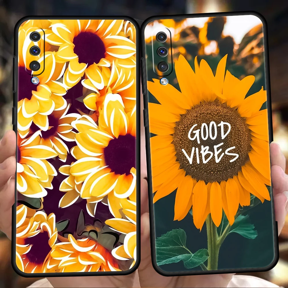 

Sunflower Phone Case for Samsung Galaxy A12 A22 A52 A70 A50 A42 A10 A20 A30 A40 A02 A03 A04 5G Silicone Cover Shell Fundas Coque