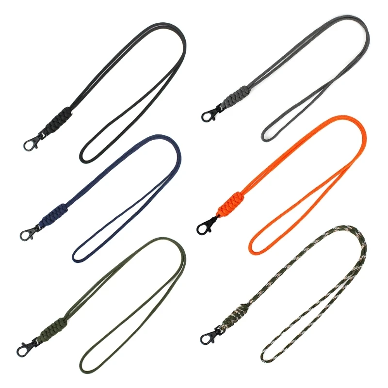 

331 Braided Paracord Neck Lanyard Keychain Parachute Rope Necklace Keychains