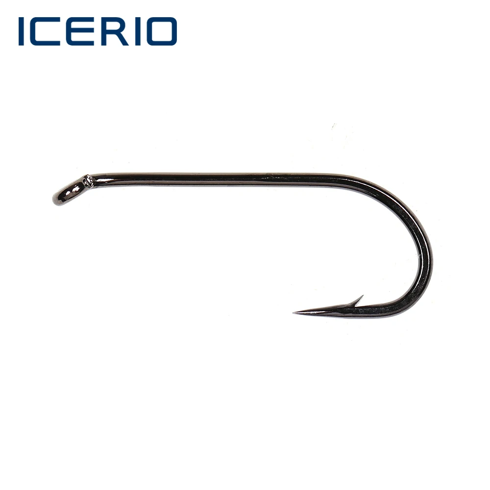 100 шт. кованые крючки ICERIO для ловли нахлыстом черного и никелевого цвета | Спорт