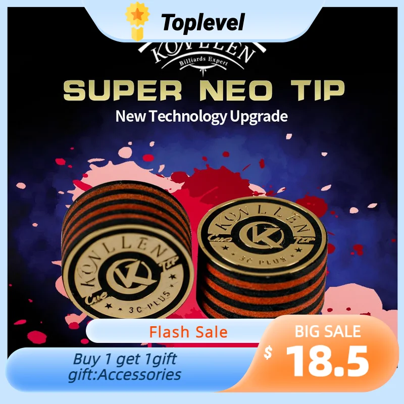 

KONLLEN 3C-PLUS 3 Подушка Carom бильярдный кий наконечник Профессиональный Liber Cue наконечник 14 мм наконечник 9 слоев профессиональные бильярдные аксе...