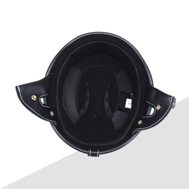 Мотоциклетный шлем KEAZ в винтажном стиле блестящий белый мотоциклетный