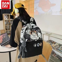 one piece backpack cartoon anime luffy printing casual large capacity neck support breathable strap student schoolbag