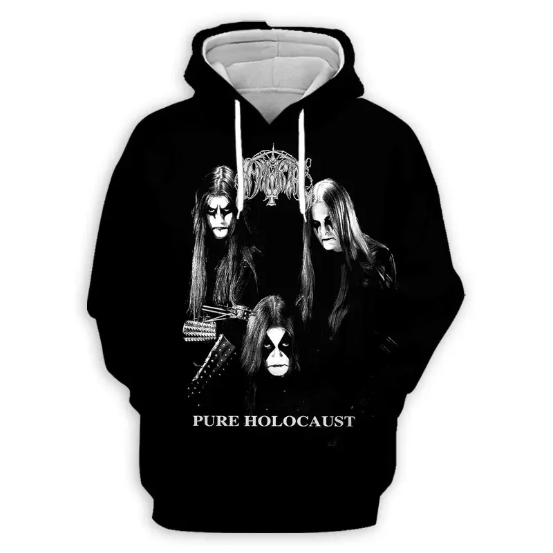 Фото Толстовки с 3D принтом Black Metal Rock Immortal для мужчин и женщин, модные повседневные толстовки, пуловеры с капюшоном большого размера, спортивный костюм, одежда №5