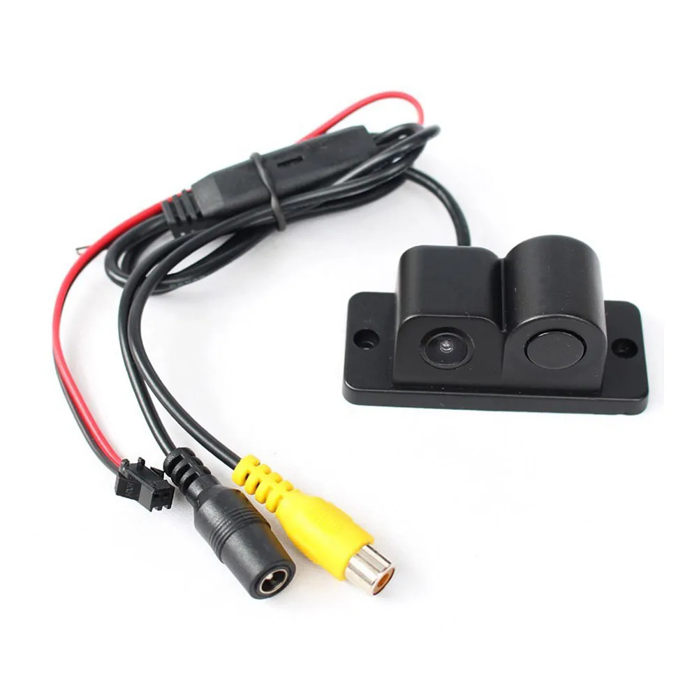 

2 IN 1 Video Parking Sensor Car Reverse Backup Rear View Camera With Automatic Parking 1 Detector Sensors For Universal