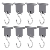8pcs hook rack with holes universal white camping awning hooks clips for caravan camper outdoor camping survival hiking travel