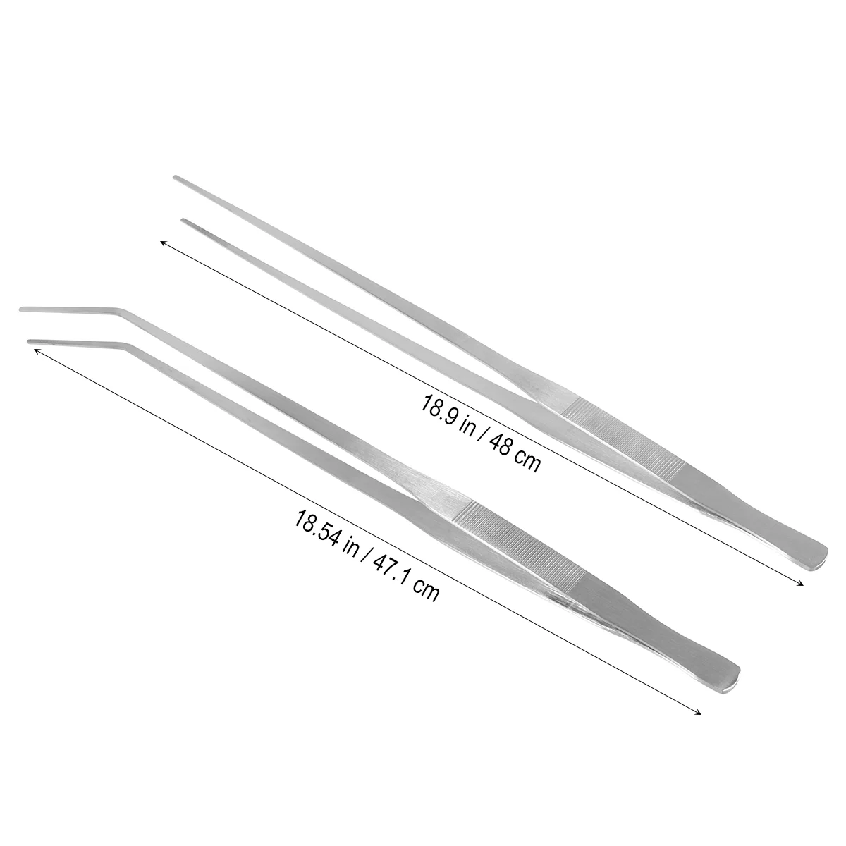2 шт. 48 см прямой пинцет из нержавеющей стали и с изогнутым кончиком аквариум