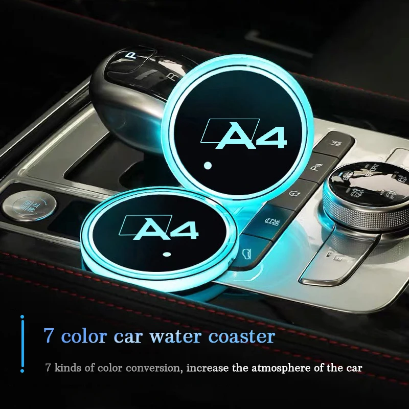 

Светящийся подстаканник 7 цветов USB Зарядка светодиодный атмосферсветильник для Audi A4 B8 B9 B7 B6 B5 8D 8E 8H 8K автомобильные аксессуары
