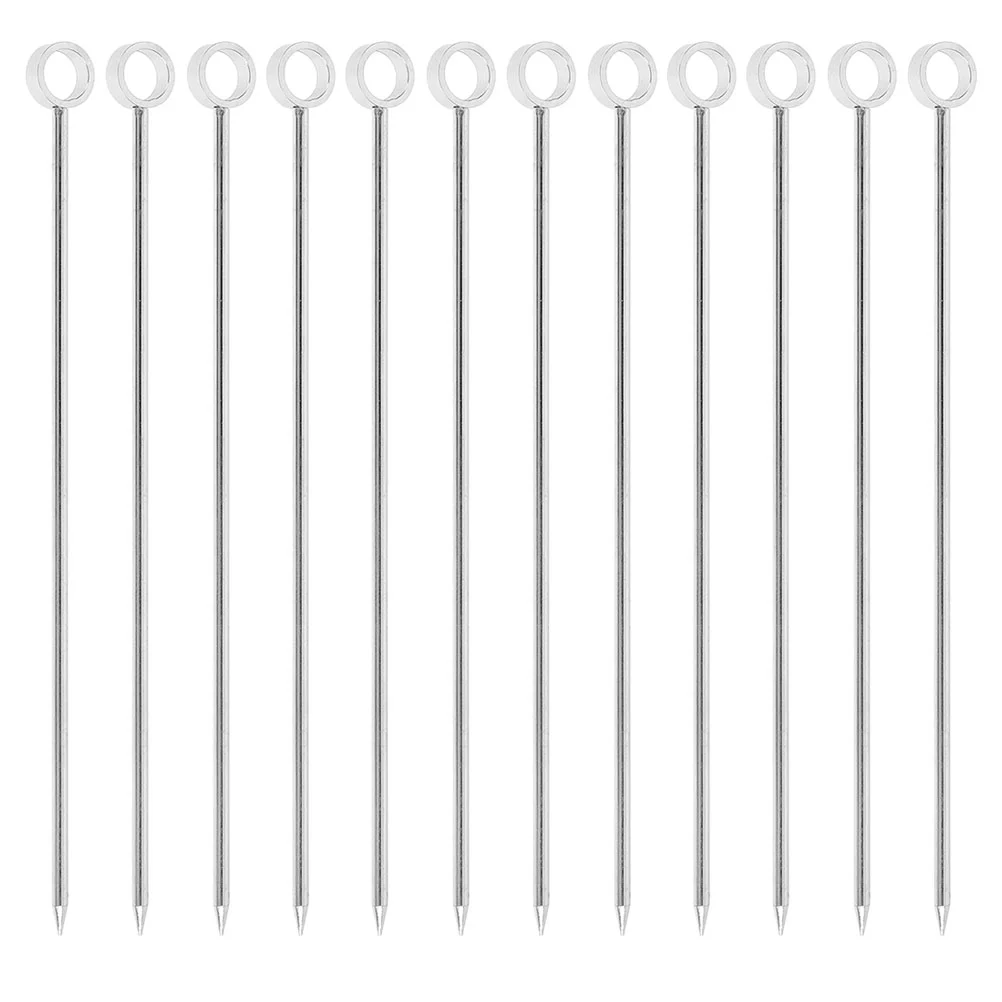 

Picks Cocktail Pick Fruit Metal Skewers Toothpicks Sticks Drink Appetizer Toothpick Reusable Stainless Party Steel Sandwichcake