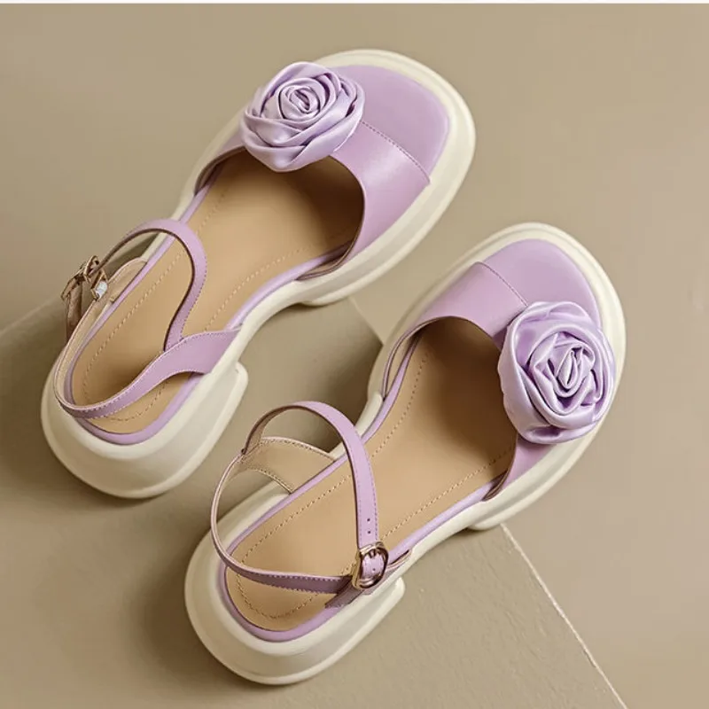 

Сандалии женские на платформе с цветами, повседневная обувь на плоской подошве, пляжные шлепанцы, сланцы, плотная подошва, лето 2023