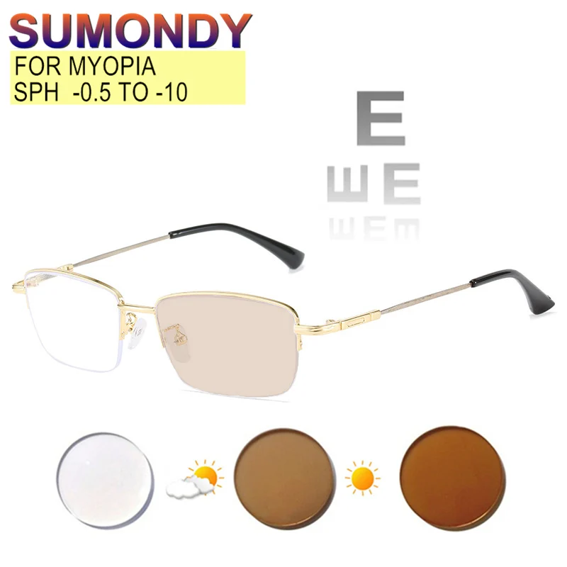 Очки для близорукости сферические от -0 5 до -10 женские и мужские полусплавные очки