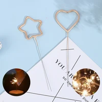 1pc romantic star love shaped wedding birthday party candle cake topper decoration 2 styles home decoration