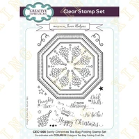 swirly christmas clear silicone stamps scrapbook diary decoration embossing template diy greeting card handmade 2022 new hot