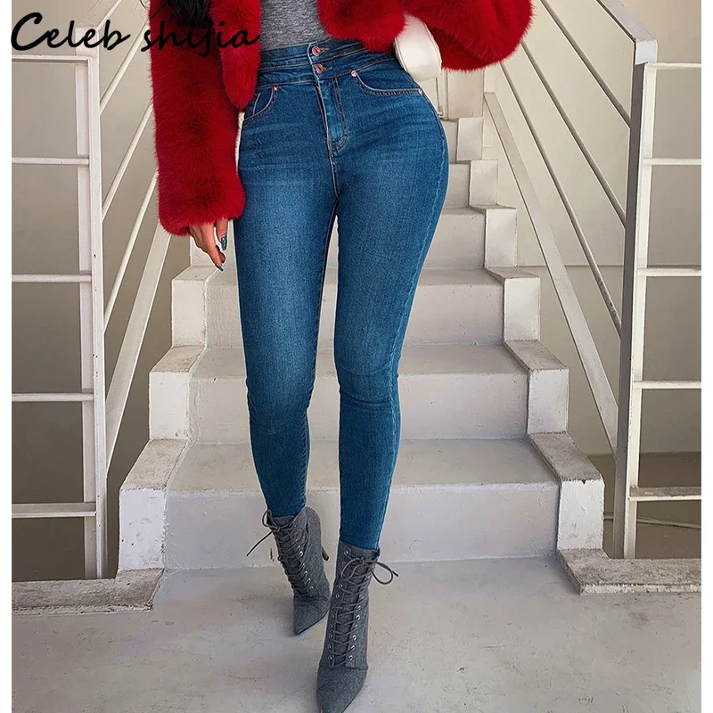 Женские облегающие джинсы SHIJIA