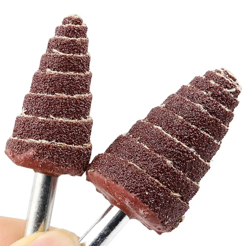 

1Pcs 6MM Conical Sandpaper 80 Grit Tapered Cone Grinding Head Sandpaper Flap Wheels Polishing Sanding Tools Drill Wheel Conical