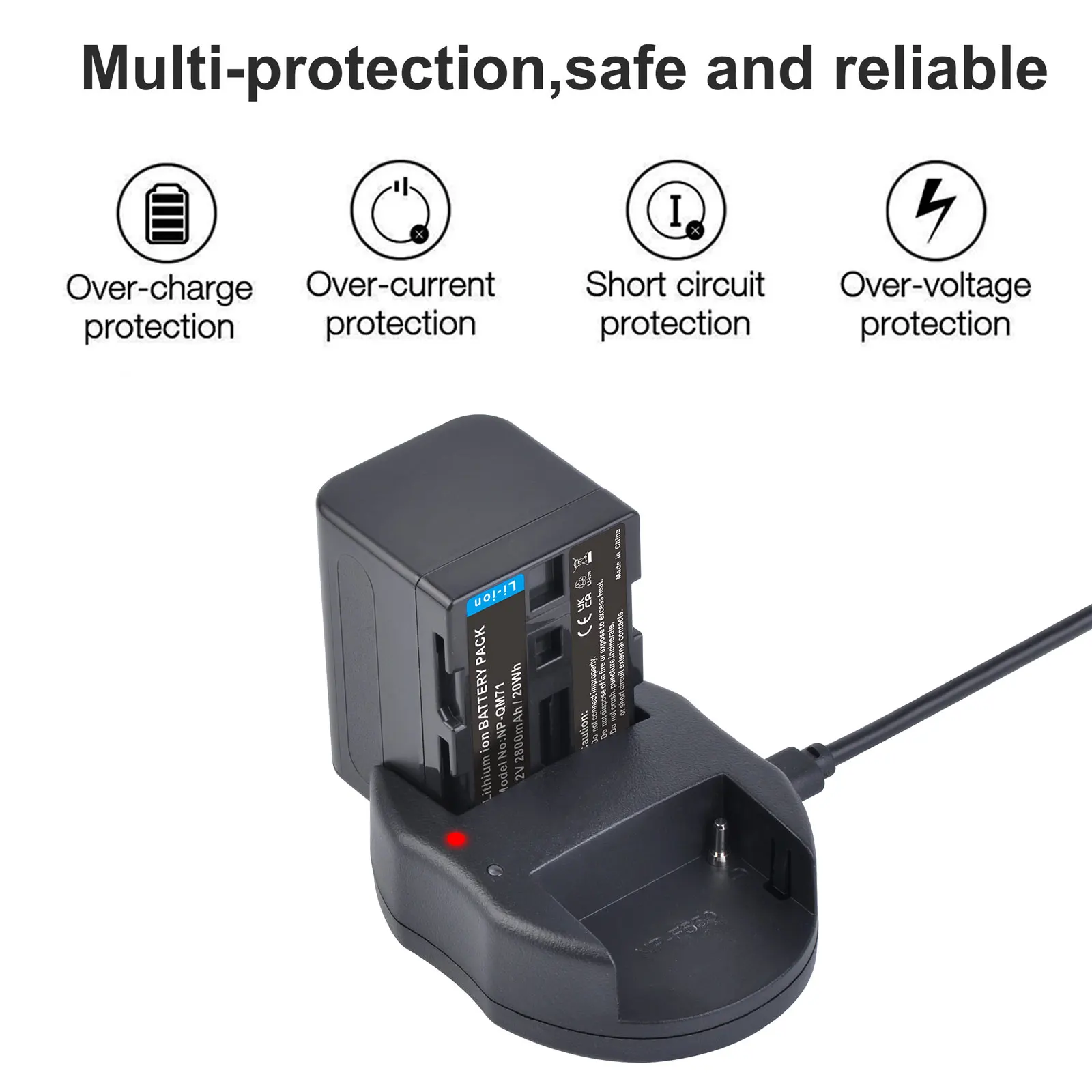 2800mAh NP-QM71 Аккумулятор для Sony DCR-DVD100 DVD300 CCD-TRV108 118, зарядное устройство для телефона (art.: 3920bec4ee089) - 3920bec4ee089