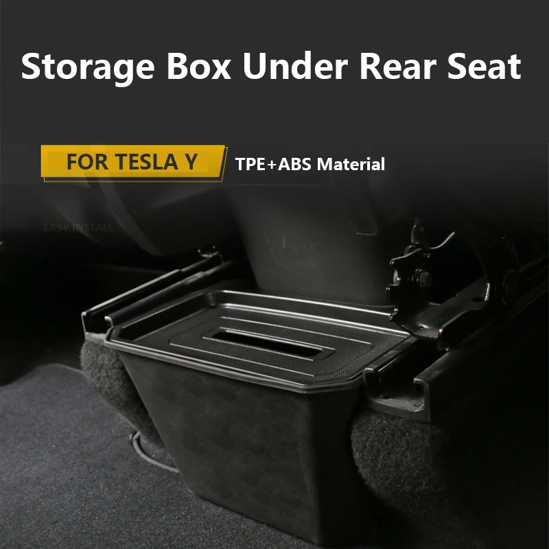 

For Tesla Model Y TPE Rear Middle Center Console Organizer Tray For Tesla Storage Box Model Y 2022 2021 Accessories Interior