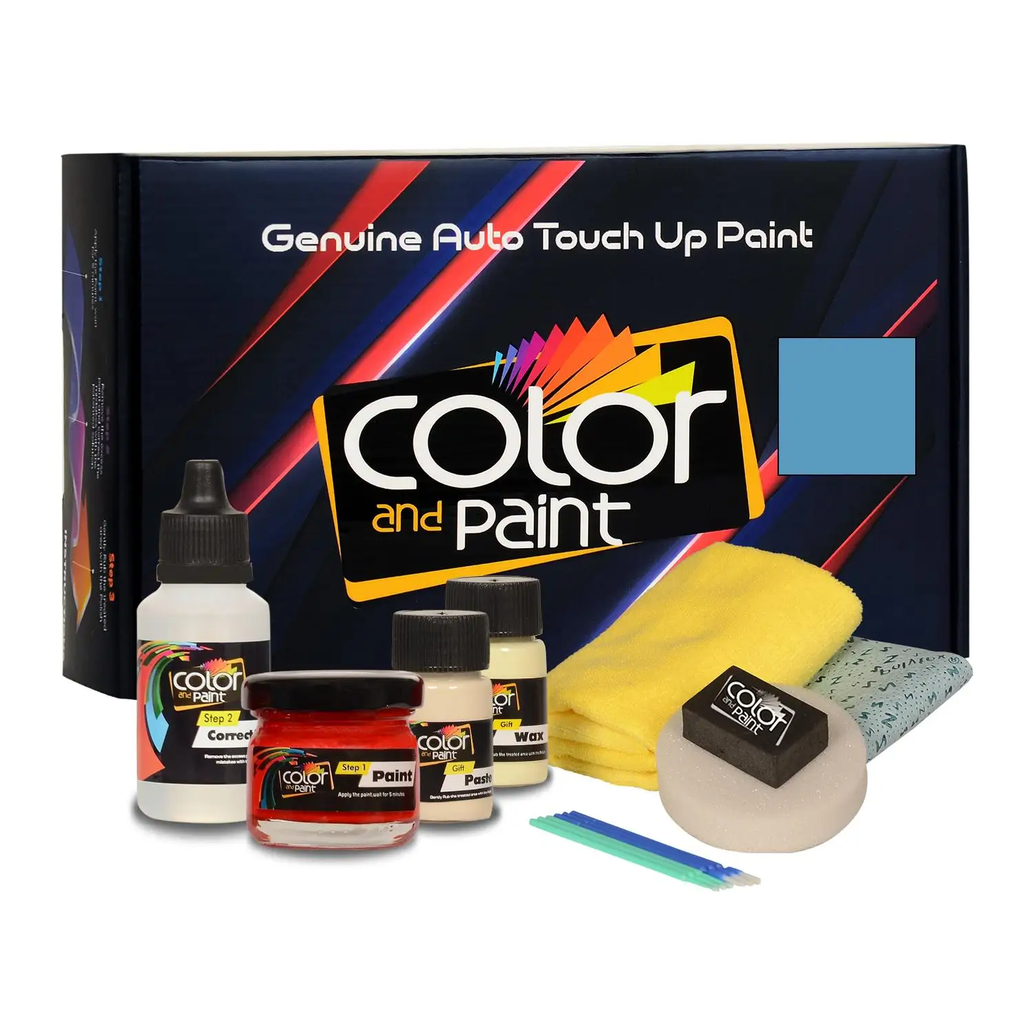 

Color and Paint compatible with Volkswagen Automotive Touch Up Paint - DENIM BLAU MET - LQ5X - Basic Care