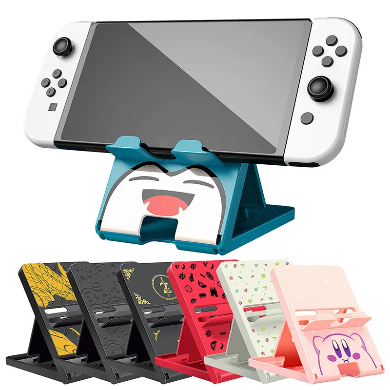 

Кронштейн в стиле аниме для Nintendo Switch Ns Oled Lite, регулируемая подставка для хоста, регулируемый держатель для настольного компьютера, складные ...