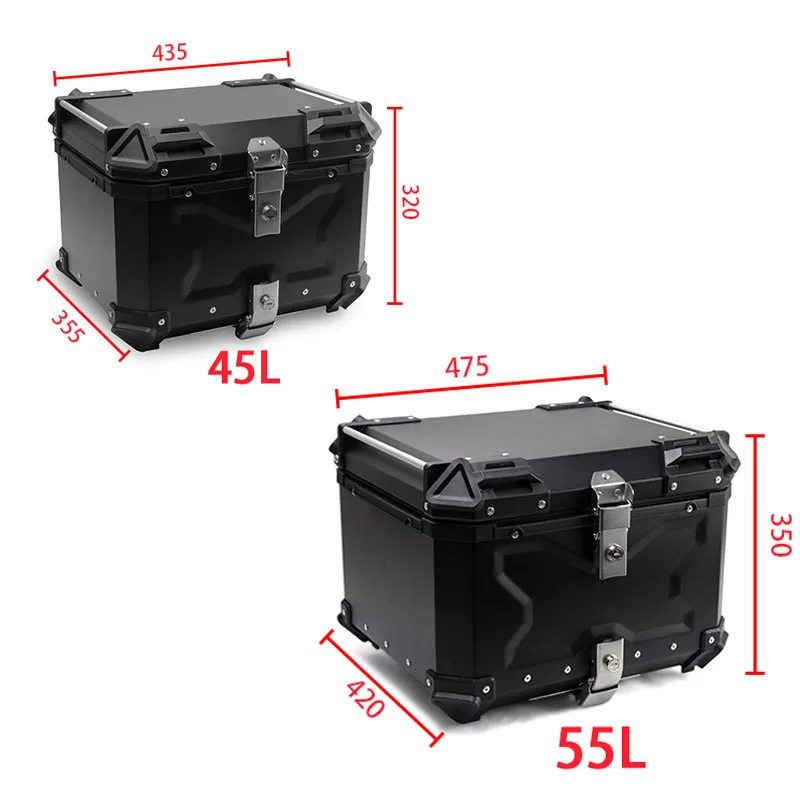 55L Universal Motorcycle Aluminum Alloy Rear Trunk Luggage Case Quick Release Electric Motorbike Waterproof Tail Box Storage Box enlarge