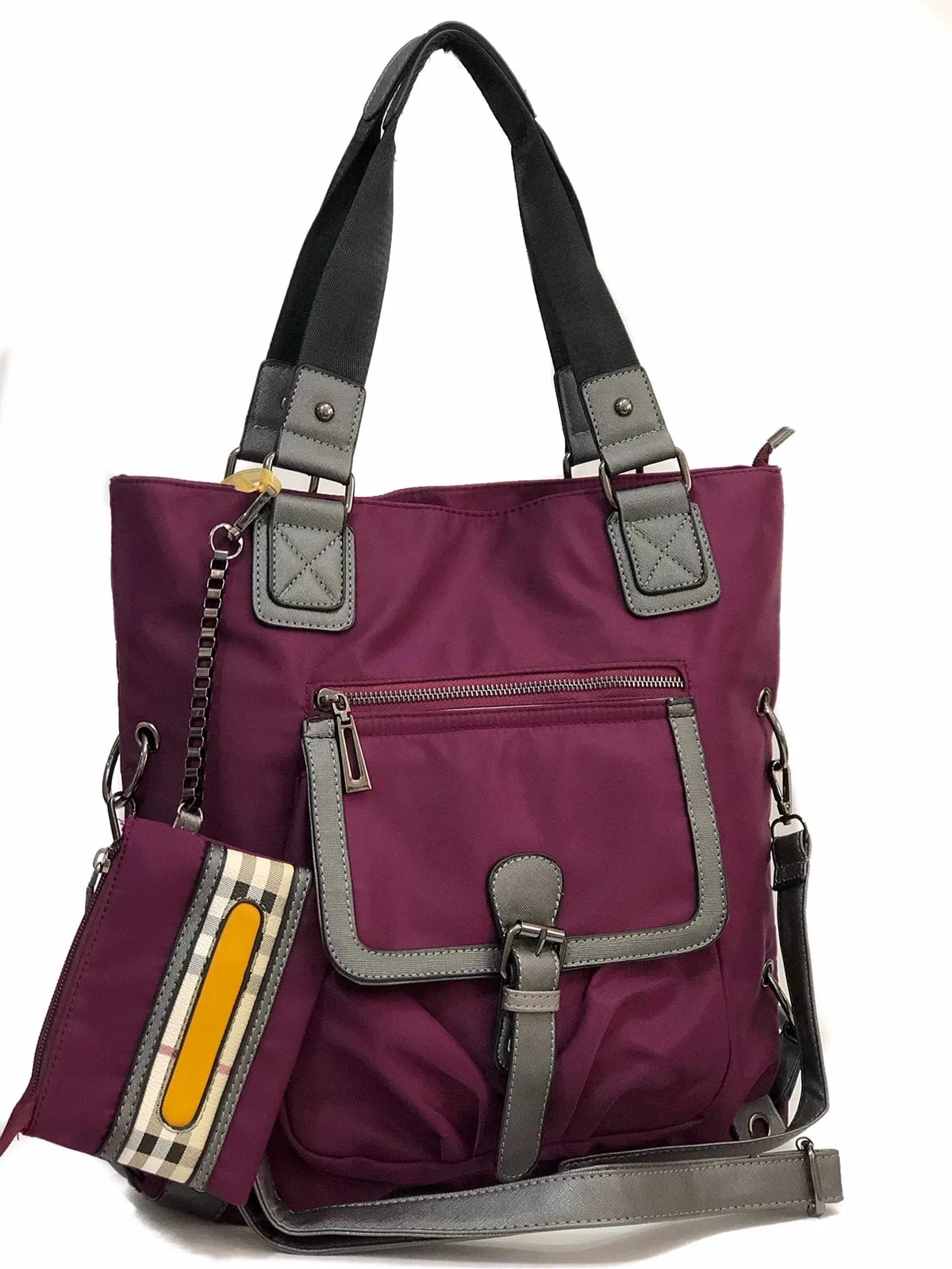 

Women's shoulder bag big size bag size 39 cm39cm purple color