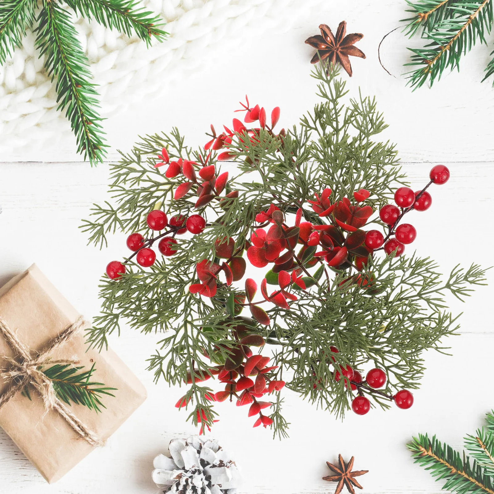 

Christmas Wreaths Front Door Wall Hanging Decore Decorate Rings Table Centerpieces Garland