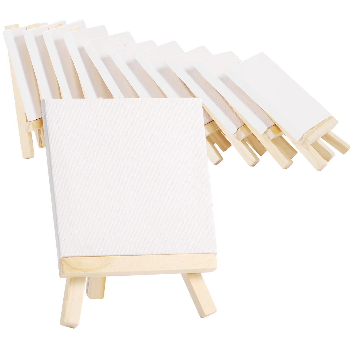 

SUPVOX 10 Sets Canvas and Easel Durable Versatile Mini Practical Painting Set Display Easels for Art Decoration Painting