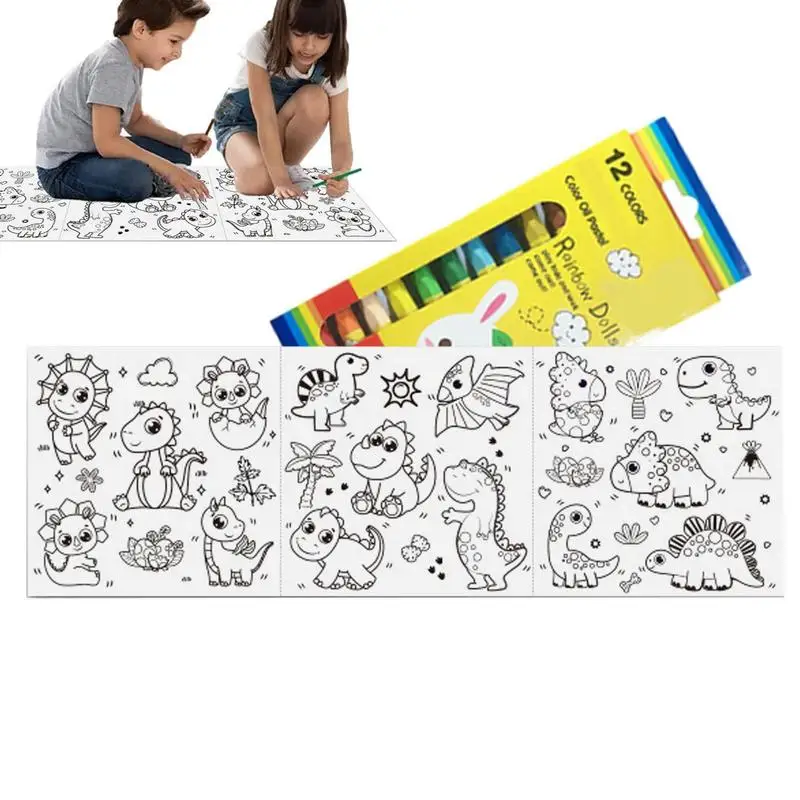 

Coloring Paper Roll Entertained Coloring Paper Roll For Kids Wall Coloring Stickers Early Education DIY Graffiti Theme Scene