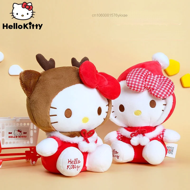 Cartoon Sanrio Anime Kawaii Plush Toy Pillow Bow Hello Kitty Cute Soft Stuffed Doll Toy Kids Christmas Gift Y2k Girl Home Decor