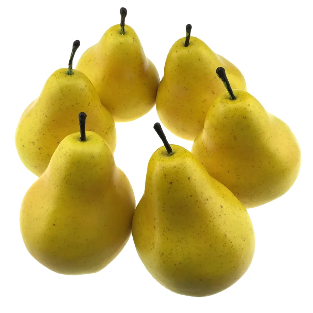 

Fruit Pear Fake Artificialfood Fruits Model Simulation Pears Mini Props Decor Prop House Realistic Faux Ornament Yellow